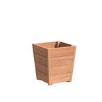 Hardhouten plantenbak Sevilla taps 50x50x57,4cm - Met bodem, Tuin en Terras, Bloembakken en Plantenbakken, Minder dan 60 cm, Vierkant