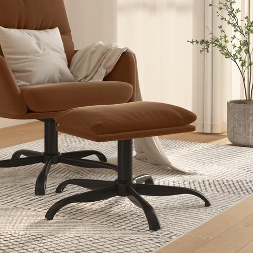 vidaXL Voetenbank 60x60x36 cm microvezelstof bruin, Huis en Inrichting, Zetels | Voetbanken en poefs, Nieuw, Verzenden