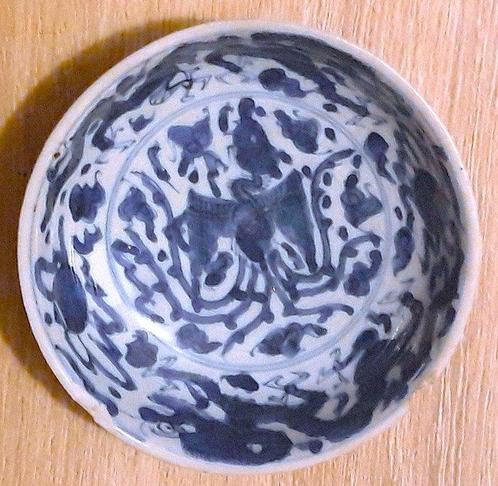 Schotel - TRES ANCIEN MING Porselein Blauw & Wit uit de, Antiek en Kunst, Antiek | Overige Antiek