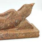 Oud-Khmer Jasper Vergulde liggende Boeddha op troon, Antiek en Kunst