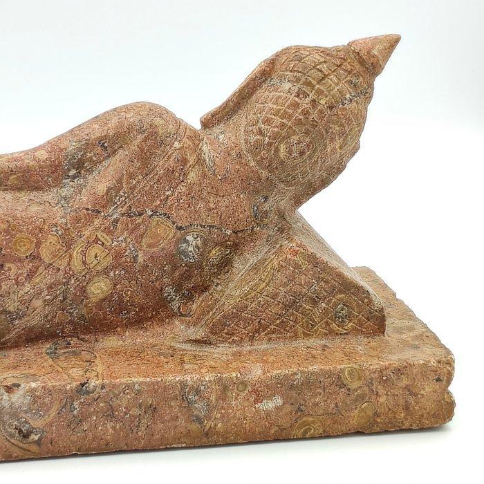 Oud-Khmer Jasper Vergulde liggende Boeddha op troon, Antiek en Kunst, Antiek | Overige Antiek