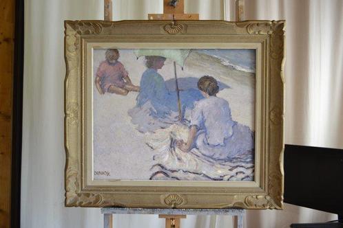 Chris van Dijk (1952) - Impressionist  La robe rouge, Antiek en Kunst, Kunst | Schilderijen | Klassiek