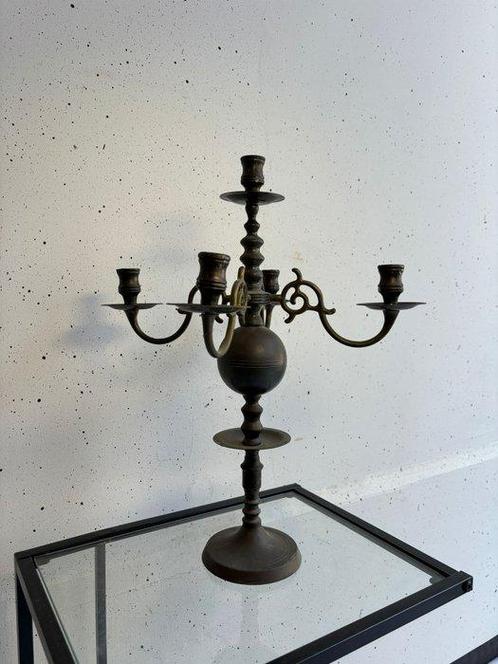 Kandelaar Antieke Franse Bronzen Kasteel Kandelaar –, Antiek en Kunst, Antiek | Overige Antiek