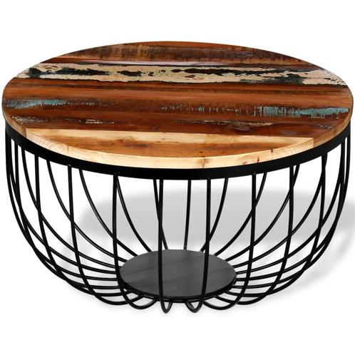 vidaXL Salontafel massief gerecycled hout, Huis en Inrichting, Tafels | Salontafels, Nieuw, Verzenden