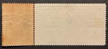 Belgique 1891 - Téléfoonzegel 25c VIOLET - op Papier - RARE