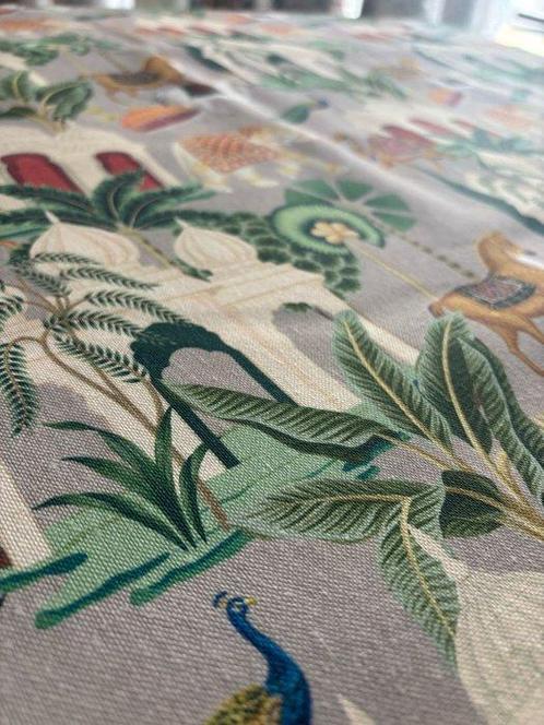 INDIAANS LANDSCHAP Exclusief Panama Poly Katoenen Stof, Antiek en Kunst, Antiek | Tapijten, Tafelkleden en Textiel