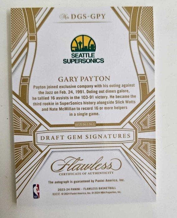 2023/24 Panini Flawless Gary Payton 18/25 Gesigneerde kaart,, Verzamelen, Stickers