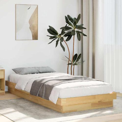 vidaXL Bedframe zonder matras 90x190 cm massief hout eiken, Huis en Inrichting, Slaapkamer | Bedden, Nieuw, Verzenden