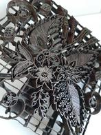 Timbre en filigrane en métal avec motif floral - Cuivre
