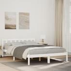 vidaXL Bedframe extra lang zonder matras grenenhout wit, Huis en Inrichting, Slaapkamer | Bedden, Verzenden, Nieuw