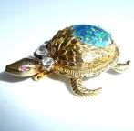 Broche - 14 karaat Geel goud - 3.90ct. tw. Diamant
