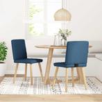 vidaXL Eetkamerstoelen 2 st stof blauw, Huis en Inrichting, Stoelen, Verzenden, Nieuw