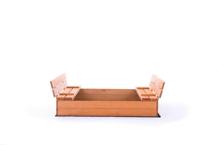 Zandbak - met deksel & bankjes - 120x120cm - geïmpregneer.., Kinderen en Baby's, Speelgoed | Buiten | Zandbakken, Nieuw, Ophalen of Verzenden