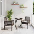 vidaXL Tuin Bistro Set 3 pcs Bruin poly rattan, Verzenden