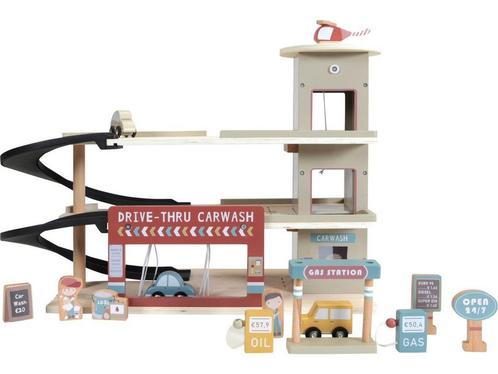 Little Dutch Treinbaanuitbreiding - garage multicolour FSC, Huis en Inrichting, Woonaccessoires | Overige, Zo goed als nieuw, Verzenden