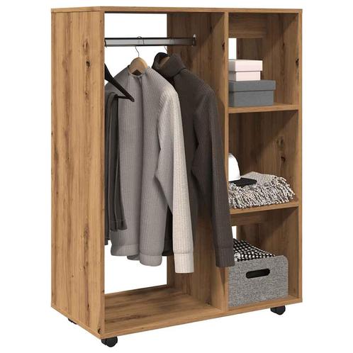 vidaXL Kledingkast 80x40x110 cm bewerkt hout artisanaal, Maison & Meubles, Armoires | Penderies & Garde-robes, Envoi