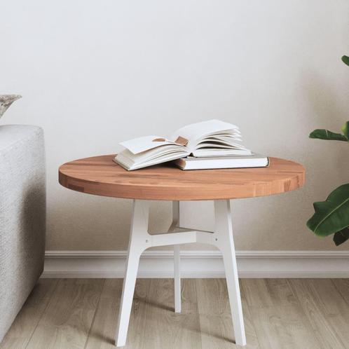 vidaXL Tafelblad rond Ø50x2,5 cm massief beukenhout, Huis en Inrichting, Tafelonderdelen, Nieuw, Verzenden