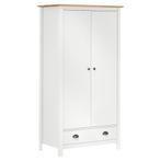 vidaXL Kledingkast Hill 2 deuren 89x50x170 cm massief, Huis en Inrichting, Kasten | Kleerkasten, Verzenden, Nieuw
