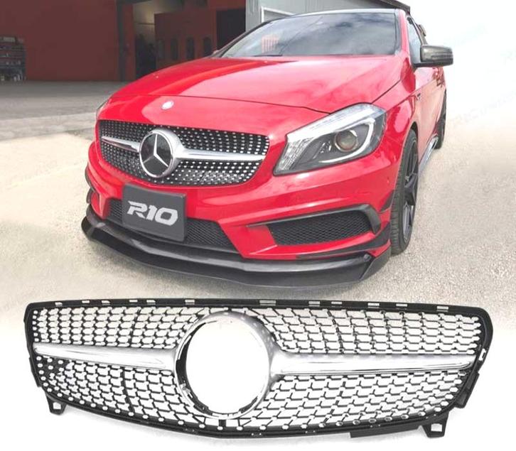 Calandre Pour Mercedes Classe A W176 16-18 Look Diamond Chro, Autos : Pièces & Accessoires, Carrosserie & Tôlerie, Envoi