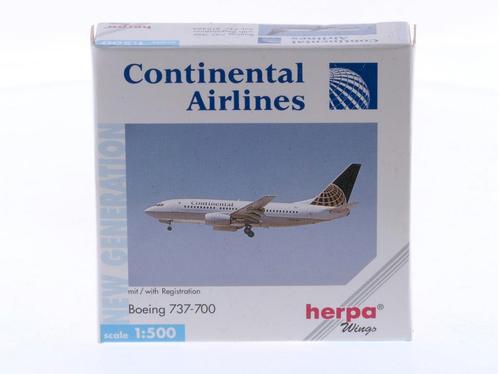 Schaal 1:500 Herpa 512466 Continental Airlines Boeing 737..., Hobby en Vrije tijd, Modelbouw | Vliegtuigen en Helikopters, Zo goed als nieuw