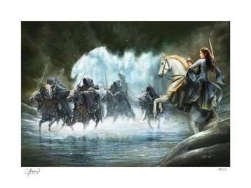 Lord of the Rings Art Print Flight to the Ford 61 x 46 cm, Ophalen of Verzenden