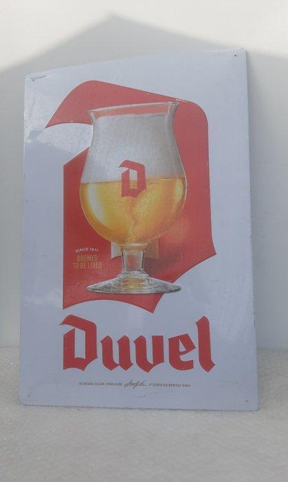 Duvel - Reclamebord - Metaal, Antiquités & Art, Antiquités | Assiettes décoratives & Carrelages