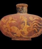 Oud Chinees - Polychrome keramische Bianhu-urn, Han-dynastie, Verzamelen