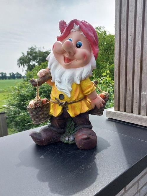 Beeld, tuinkabouter met wortelen - 51 cm - polyresin, Antiek en Kunst, Curiosa en Brocante