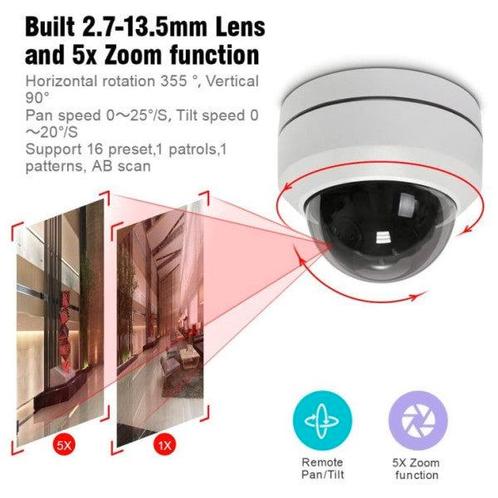 Bieden: PTZ camera AHD-CVBS 2MP resolution with 2.8-12mm le, Watersport en Boten, Navigatiemiddelen en Scheepselektronica, Ophalen of Verzenden
