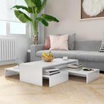 vidaXL Salontafelset 100x100x26,5 cm hoogglans wit, Huis en Inrichting, Tafels | Salontafels, Verzenden, Nieuw