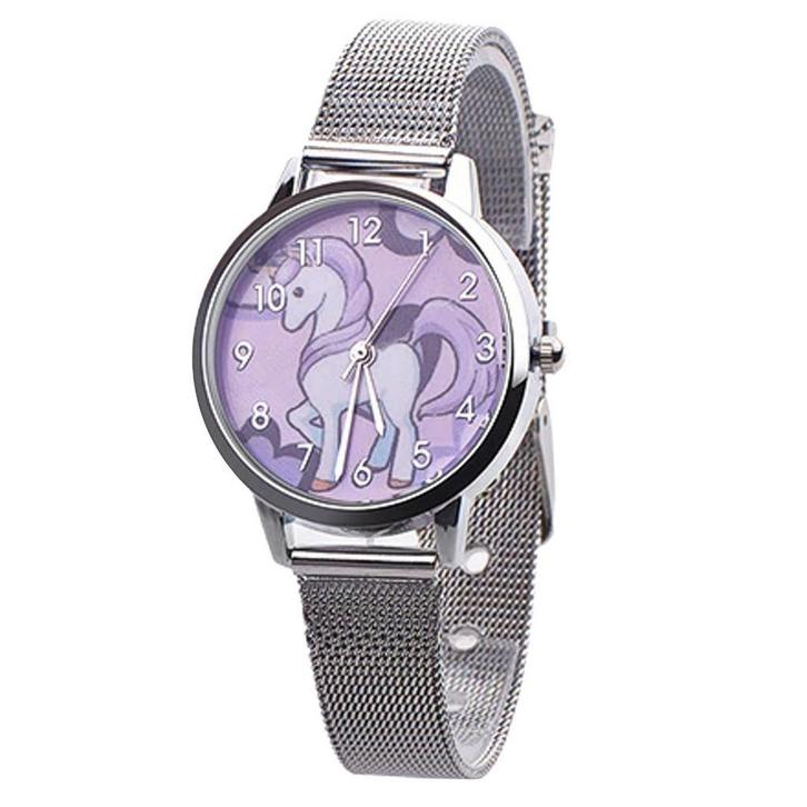 Fako - Kinderhorloge - Eenhoorn - Unicorn - Mesh -, Handtassen en Accessoires, Horloges | Kinderen, Verzenden