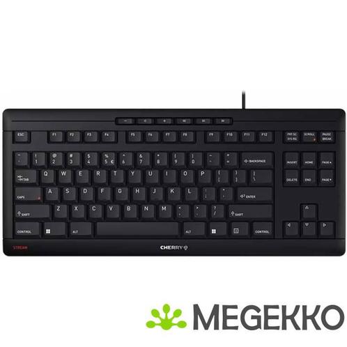 Cherry Stream Keyboard TKL Toetsenbord Zwart, Computers en Software, Toetsenborden, Nieuw, Verzenden
