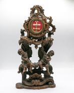 Reliekhouder (2) - Glas, Hout, Metaal, Textiel - 20e eeuw -