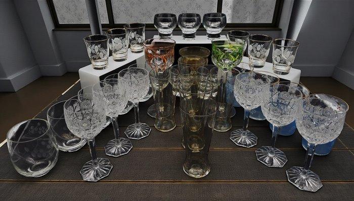 Drinkset (36) - Kristal, Antiek en Kunst, Antiek | Meubels | Tafels