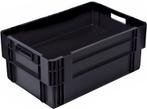 Nestbare stapelkrat 600x400x420mm zwart gesloten nieuw, Ophalen of Verzenden