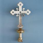 Gothique Croix - Laiton - 1850-1900 - Gotisch Processiekruis, Antiek en Kunst