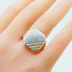 Zonder Minimumprijs - Ring - 14 karaat Zilver, Geel goud,, Handtassen en Accessoires, Ringen, Nieuw