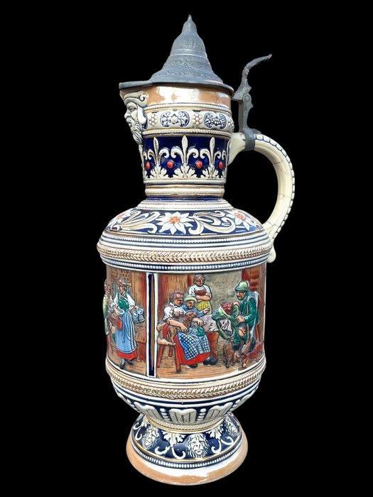 Marzi & Remi Westerwald (3L) bierpul - Kruik - Malnummer 283, Antiek en Kunst, Antiek | Glaswerk en Kristal