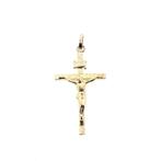 Roségouden hanger van een kruis met corpus; INRI, Ophalen of Verzenden, Gebruikt, Goud, Overige merken