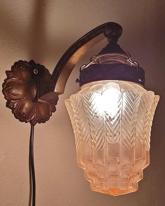 Wandlamp - Glas, Brons, Antiek en Kunst, Kunst | Designobjecten