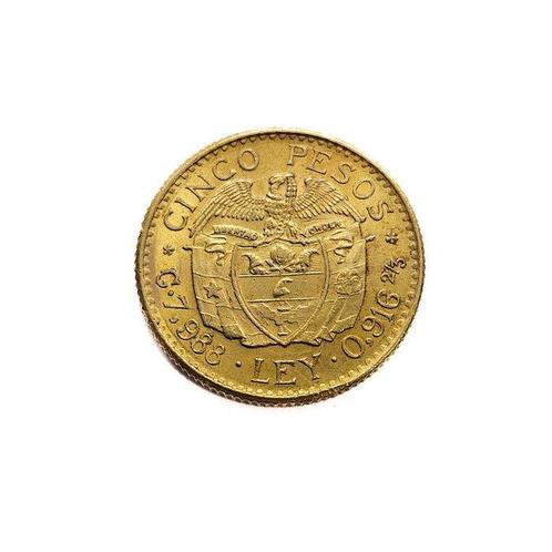 Colombia. 5 Pesos 1928 Simon Bolivar, Postzegels en Munten, Edelmetalen en Baren