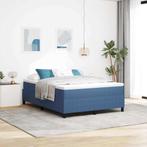 vidaXL Boxspring Bed Blauw 140x200 cm Velours Stof, Huis en Inrichting, Slaapkamer | Bedden, Verzenden, Nieuw