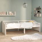 vidaXL Bedbank 3-zits massief grenenhout 90x200 cm wit, Huis en Inrichting, Slaapkamer | Bedden, Verzenden, Nieuw
