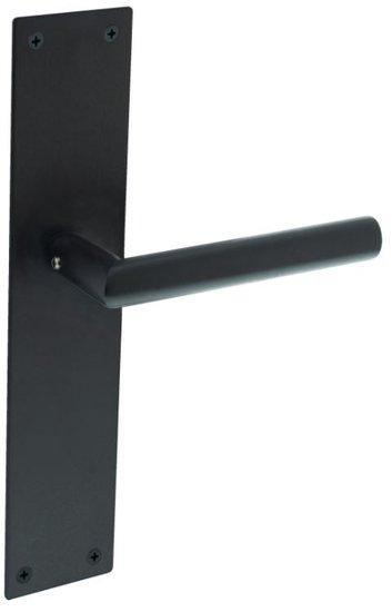 Intersteel deurkruk Jura met schild 250x55x2mm blind zwart, Doe-het-zelf en Bouw, Hang- en Sluitwerk, Ophalen of Verzenden
