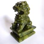 Handgesneden nefriet leeuwenpaar - 11 x 7,5 cm- 1.05 kg
