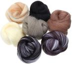 Zuivere wol voor naaldvilten bruintinten 7 verschillende, Hobby en Vrije tijd, Nieuw