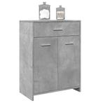 vidaXL Badkamerkast 60x33x80 cm spaanplaat betongrijs, Verzenden, Nieuw