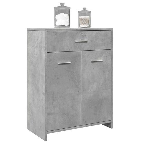 vidaXL Badkamerkast 60x33x80 cm spaanplaat betongrijs, Huis en Inrichting, Badkamer | Badkamermeubels, Nieuw, Verzenden