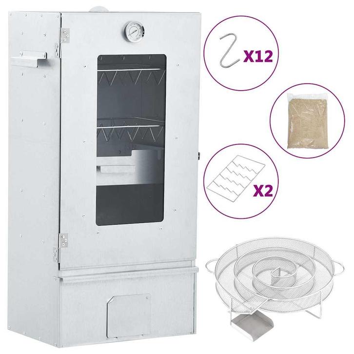 vidaXL BBQ-rookoven met koude rookgenerator gegalvaniseerd, Elektronische apparatuur, Overige elektronische apparatuur, Nieuw