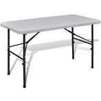 vidaXL Klaptafel voor buiten 122 cm HDPE wit, Caravans en Kamperen, Kampeermeubelen, Verzenden, Nieuw